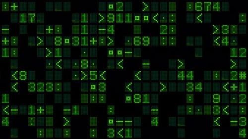 Abstract Green Digital Code Stream Background Loop