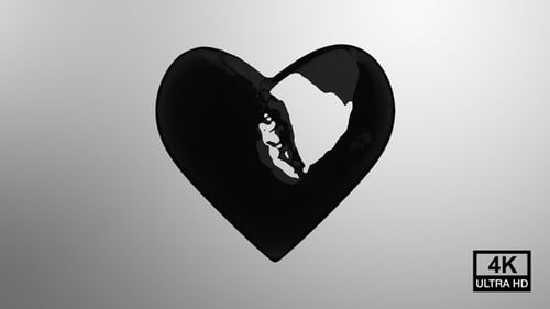 Heart Filling With Black Paint 4K