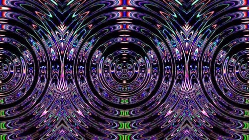 Linienwellenbewegung, bunt, auf schwarzem Hintergrund