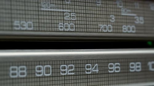 Close Up of a Vintage Radio Frequency Indicator