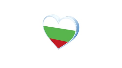Bulgaria Flag Heartbeat Loop Animation