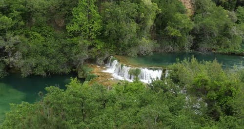 Skradin's Waterfall, Skradinski Buk, Krka Natural Park, Near Sibenik in Damaltia, Croatia
