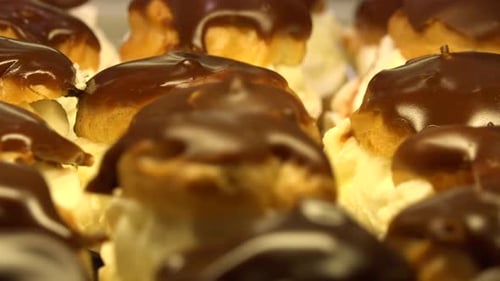 Closeup on Desserts on a Baking Sheet