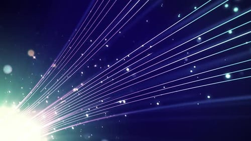 Modern Abstract Light Rays and Moving Particles Background