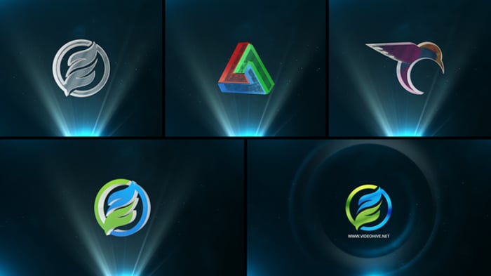 Elegant 3D Logo Reveal with Rotating Metallic and Glassy Effects, Logo ...