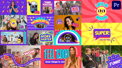 Dynamic Pop Art Intro with Vibrant Animated Text and Graphics