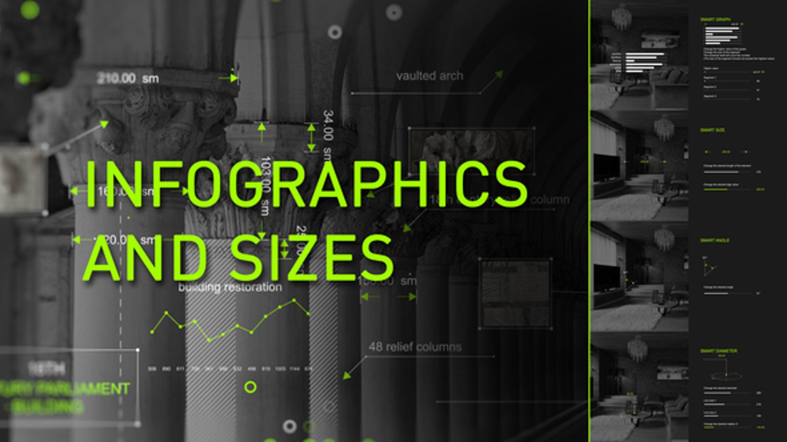 Infographics and sizes, Infographics ft. shapes & scale - Envato