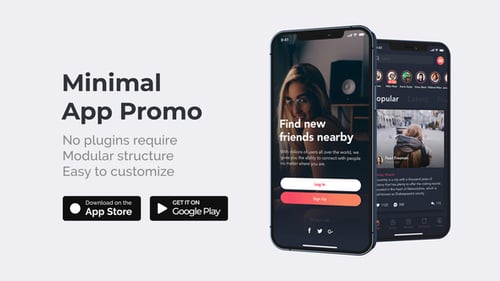 Minimal Mobile App Promotion Clean Modern Display
