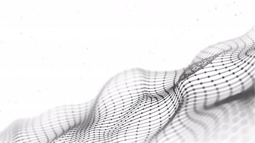 Digital data and network connection dots in futuristic technology 3D .