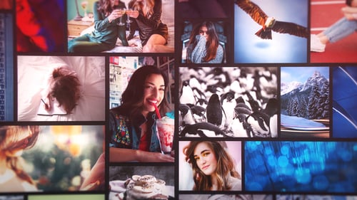 Dynamic Multi-Screen Geometric Photo Video Opener