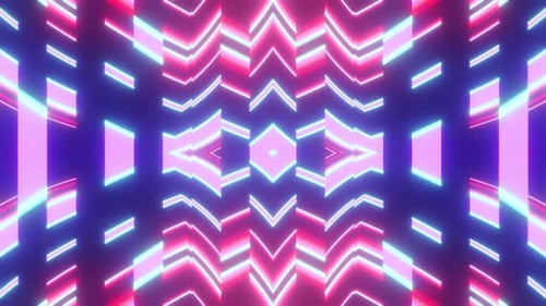 Party Vj Loop Background With Bright Red And Blue Colors 4K