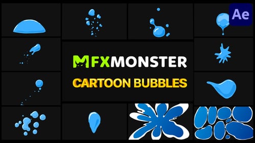 Cartoon Fluid Bubble Effects and Transitions Pack