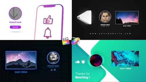 Youtube-Endkarten-Paket