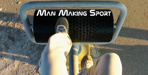 Legs Using a Leg Press Machine Outdoors