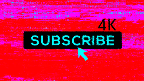 4k Subscribe Glitch Transition