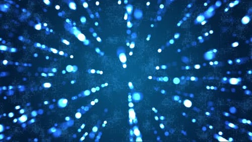 Schnelles blaues Hochgeschwindigkeitslicht auf dunklem futuristischem abstraktem Hintergrund