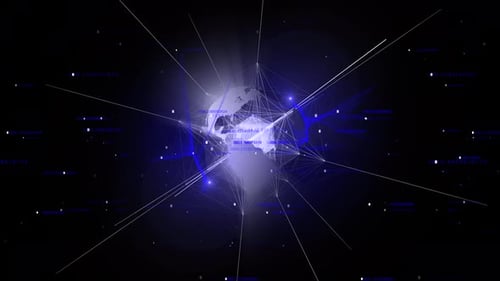 Futuristic Global Network Data Connection Background