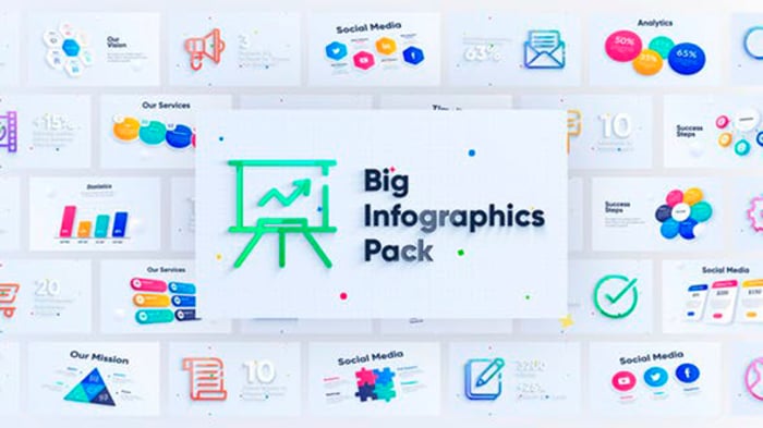 Clean Infographic Elements and Data Visualizations, Infographics ft ...