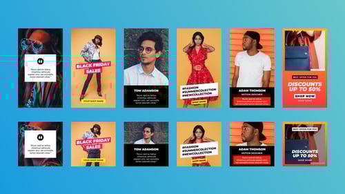 Modern Social Media Stories and Posts with Dynamic Typography