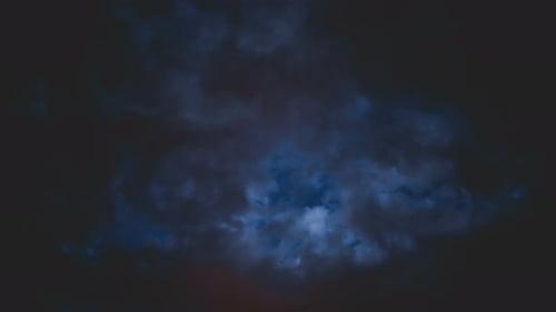Dramatic Dark Storm Clouds at Night