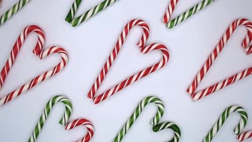 Candy cane caramels. Xmas sweet background. Merry Christmas and happy new year concept