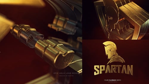 Epic Gold 3D Logo Reveal with Metallic Shine