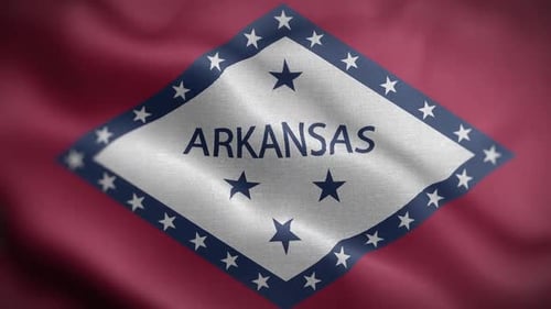 Arkansas State Flag Waving Animation