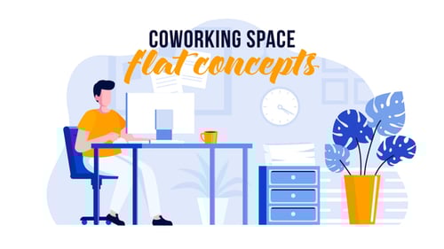 Coworking space - Flat Concept