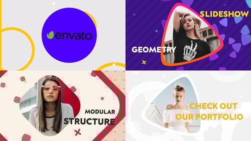 Colorful Geometric Slideshow for Dynamic Presentations