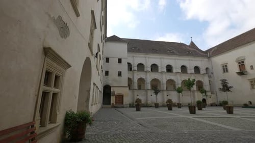 Interior Courtyard of An Old Castle