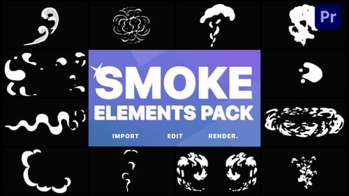 2D FX Smoke Elements | Premiere Pro MOGRT