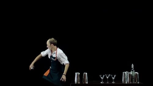 Bartender Performing Creative Cocktail Juggling Routine
