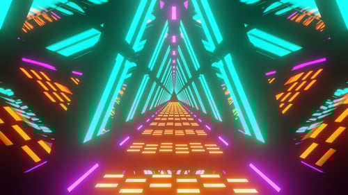Triangle Neon Tunnel
