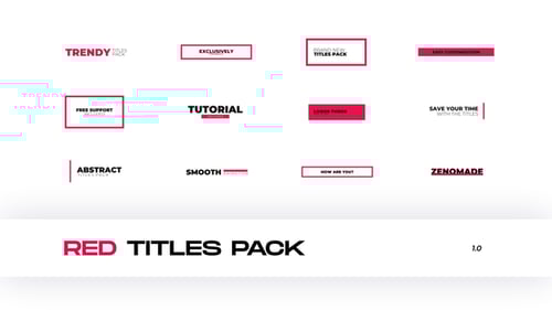 Títulos rojos para Davinci Resolve