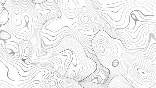 Abstract Flowing Topographic Contour Lines Animated Background