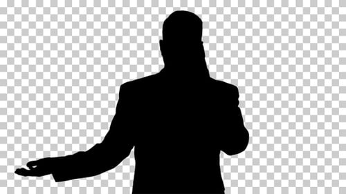 Fabricação de silhueta de empresário, Alpha Channel