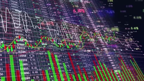Tecnología de macrodatos financieros Gráfico de información bursátil de Internet Gráfico de tendencias