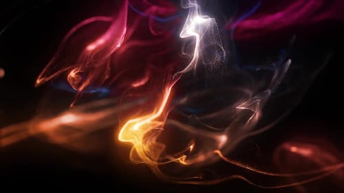 Colorful Glowing Particles Background