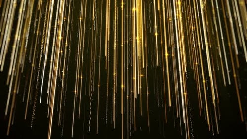 Golden Glittering Lines Particle Background for Celebrations