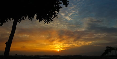 Time Lapse do nascer do sol outono