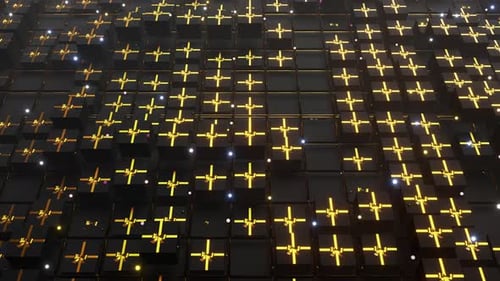 Elegant Animated Black Gift Boxes with Gold Ribbons Background Loop