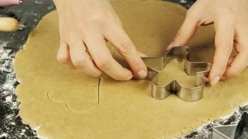 Cutting Holiday Cookies with Metal Cookie Cutters
