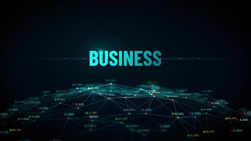 Animação de globo digital de negócios 4K