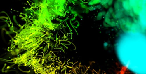 Dynamic Rainbow Particle Flow Background