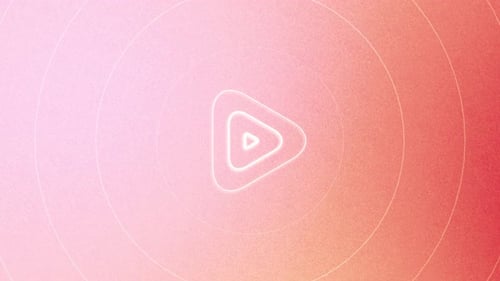 Bright gradient backdrop with moving silhouettes
