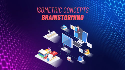 Brainstorming - conceito isométrico