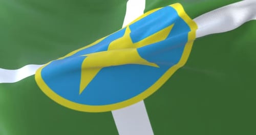 Dominica Flag Waving Seamless Loop Animation