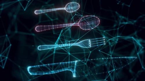 Cutlery Hologram Close Up Hd