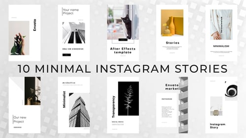 Modern Minimalist Instagram Stories with Simple Text Animation