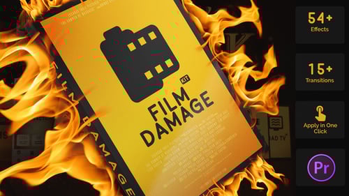 Retro Film Damage Effects and Glitch Transitions for Cinematic Video Edits